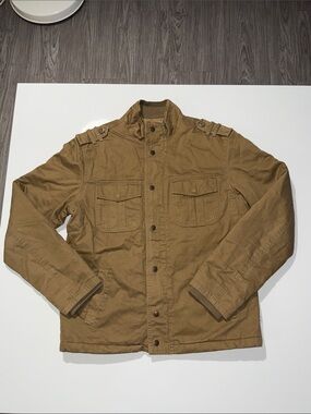 Men's Military Field Jacket in Khaki Brown